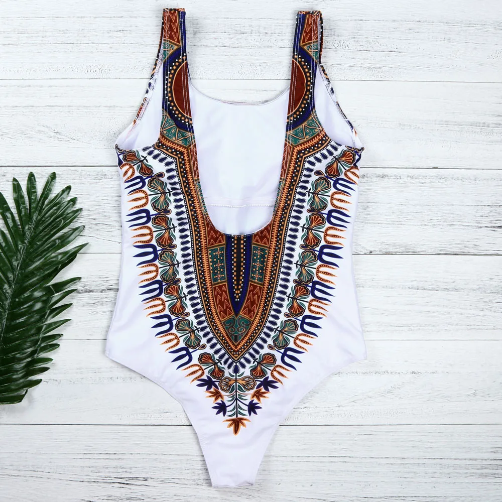 Sexy Women Bikinis set Ladies Curve Appeal Dashiki African Printing Push-Up Bikini Jumpsuit Plus Size Fashion new | Женская одежда