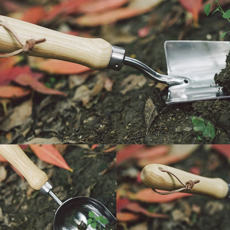 

Garden Tool Set - 4 Pieces Heavy Duty Garden Hand Tools Kit with 3 Pcs Cast-Aluminum Heavy Duty Gardening Kit