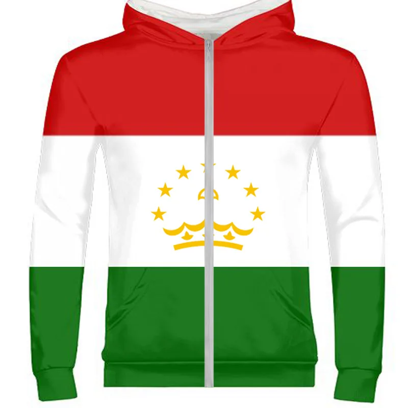 

TAJIKISTAN male diy free custom made name number photo tjk zipper sweatshirt nation flag tj tajik country college boy clothing