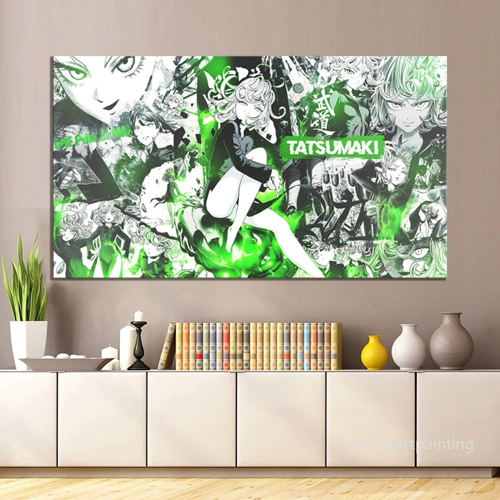 

1 шт. плакат One Punch Man Ainme художественные картины на холсте HD Настенная картина для гостиной Декор, без рамки