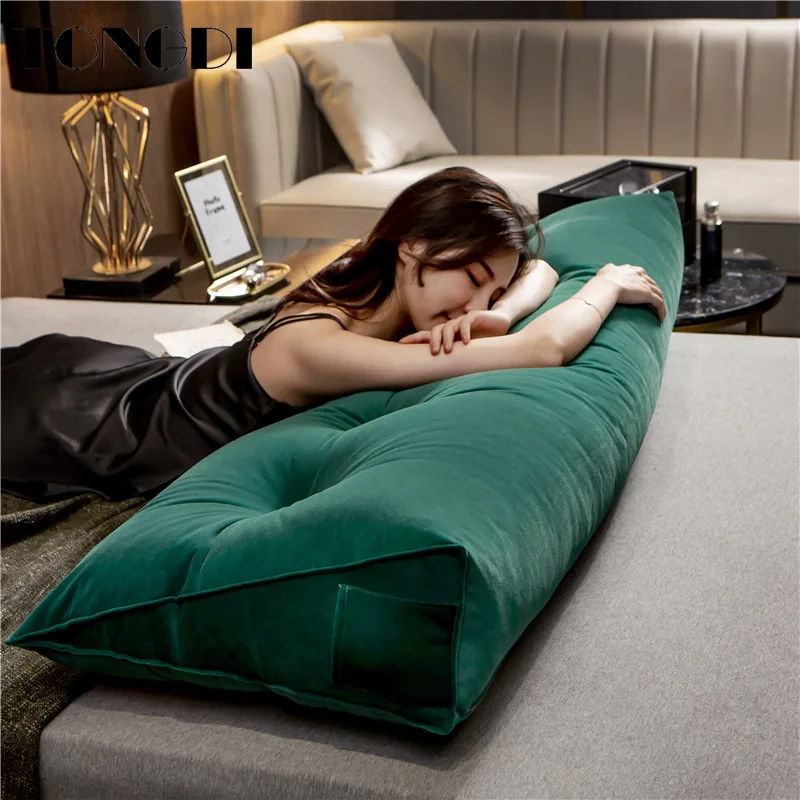 TONGDI домашняя мягкая большая подушка задняя длинная замшевая эластичная спинка