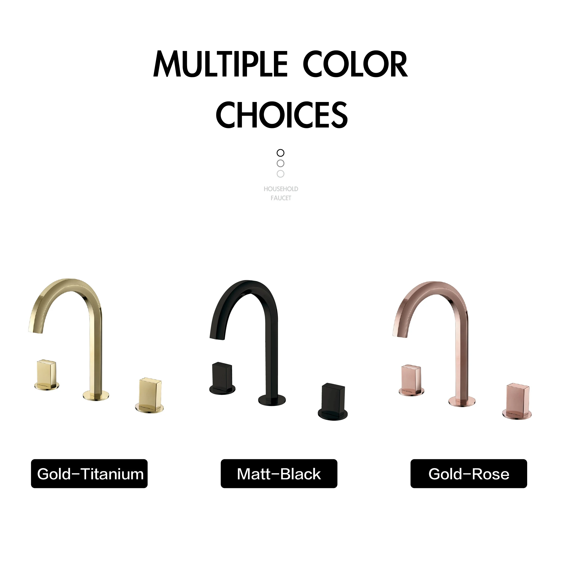 

Copper wall entry type split basin faucet Light luxury European bathtub faucet set hot and cold wash basin mixed water faucet