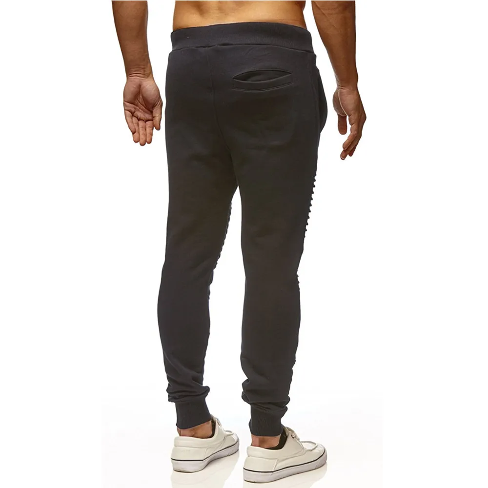 

New High Quality Mens Fitness Cargo Cotton Pants Outdoor Casual Sweatpants Pencil Drawstring Pants Trousers