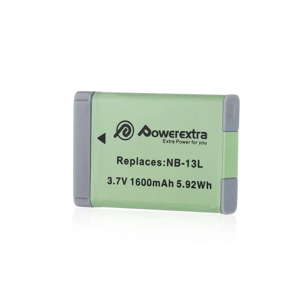 Powerextra NB-13L аккумулятор NB13L + зарядное устройство для Canon PowerShot G5X G9X G7X SX620 HS SX720 |