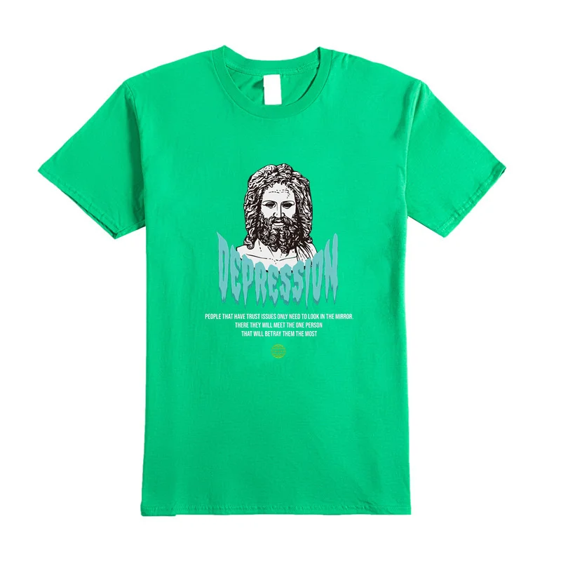 

Summer new men's casual high quality 100% cotton short sleeve T-shirt cotton printed O collar T-shirt fashion hip hop T-shirt