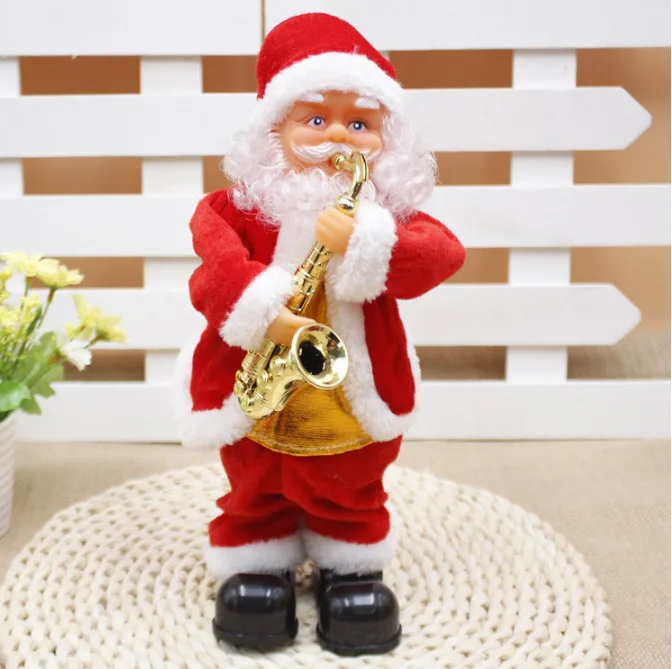 

Christmas Santa Claus Figure Singing Dancing Musical Santa Electric Toy Party Ornaments Gift For Kids Doll Xmas 2020 New Year