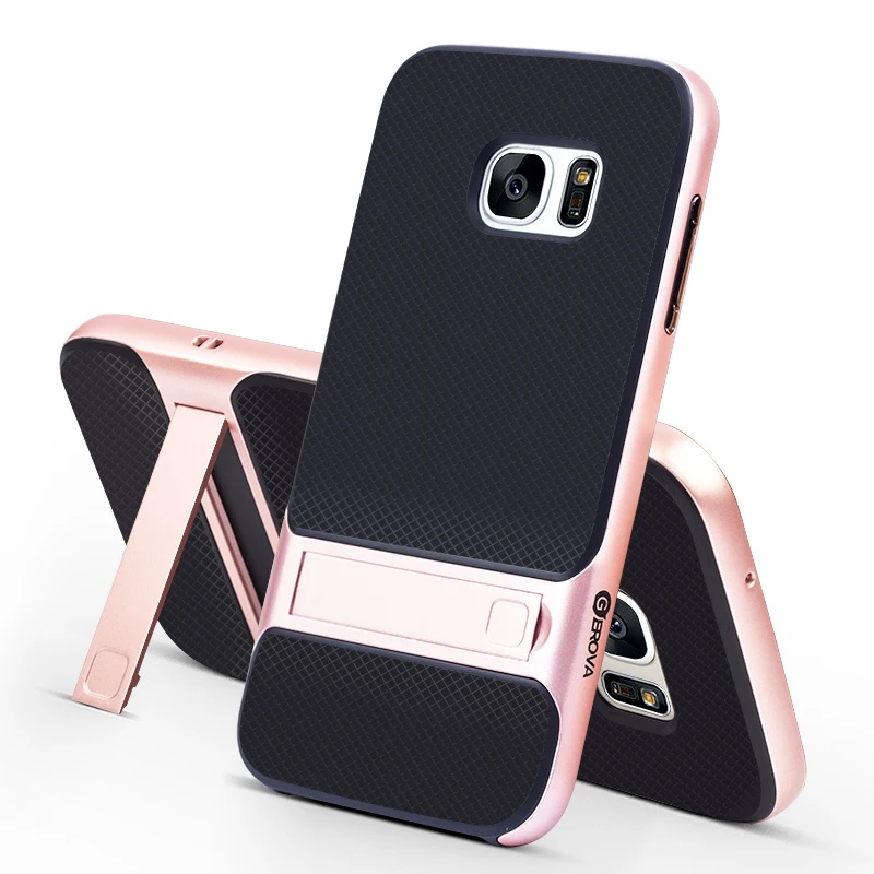 Royce Rose Gold Абсолютно 3D Гибридный чехол для samsung Galaxy S7 подставка силиконовая крышка 5," TPU PC 360 полный защитный samsung S7 Galaxy ys7 Funda - Цвет: Royce Rose Gold