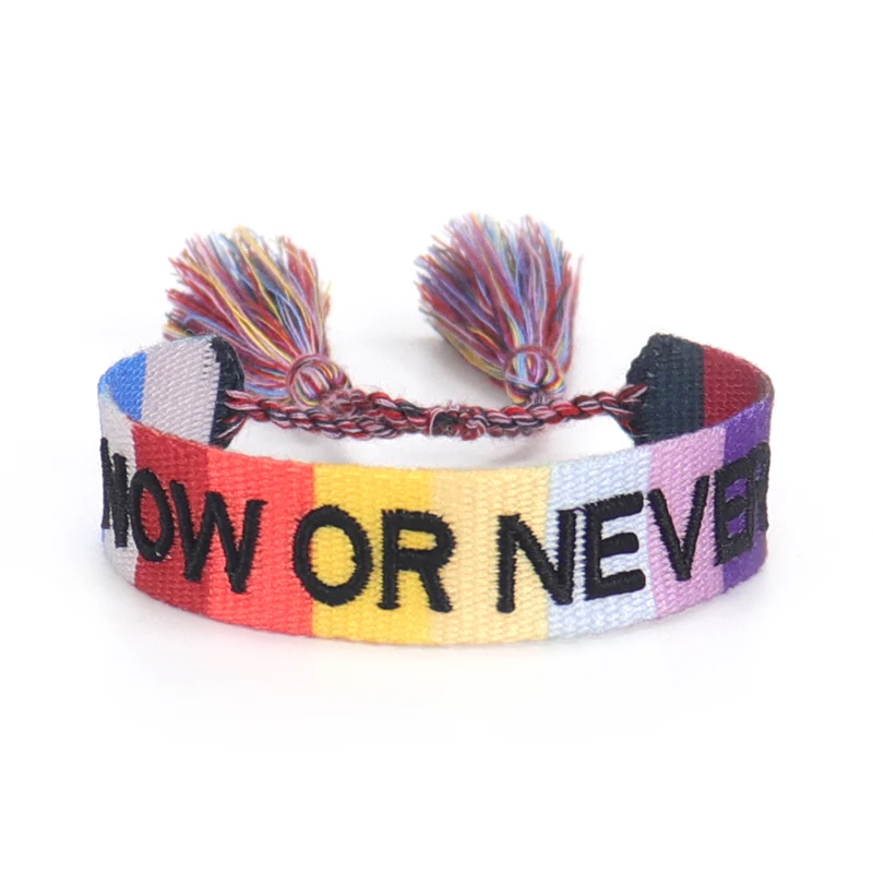 

Summertime Friendship Bracelet LUCKY ME Fashion Woven Bracelets Super Cute Women Stacking Jewelry with Adjustable Length