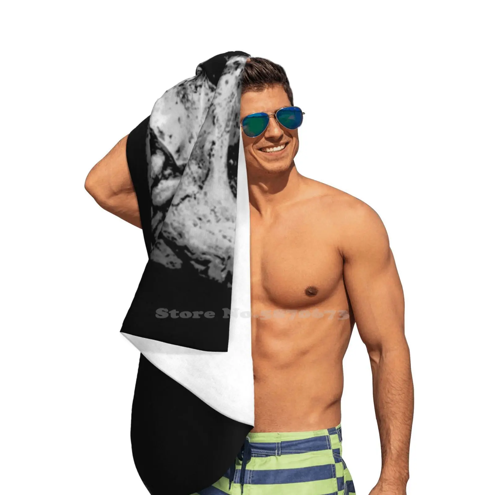 Реалистичное искусство быстросохнущие пляжные рандомные полотенца с черепом