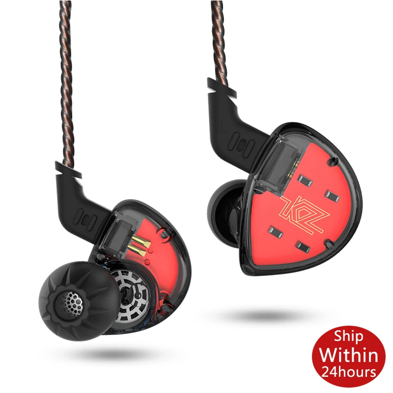 Гибридные Hi Fi наушники KZ ES4 1DD + 1BA динамическая гарнитура с шумоподавлением