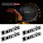 4 шт. 3D алюминиевый динамик стерео динамик значок эмблема наклейка для Skoda Octavia a5 a7 A9 2017 2018 аксессуары для автомобиля Стайлинг