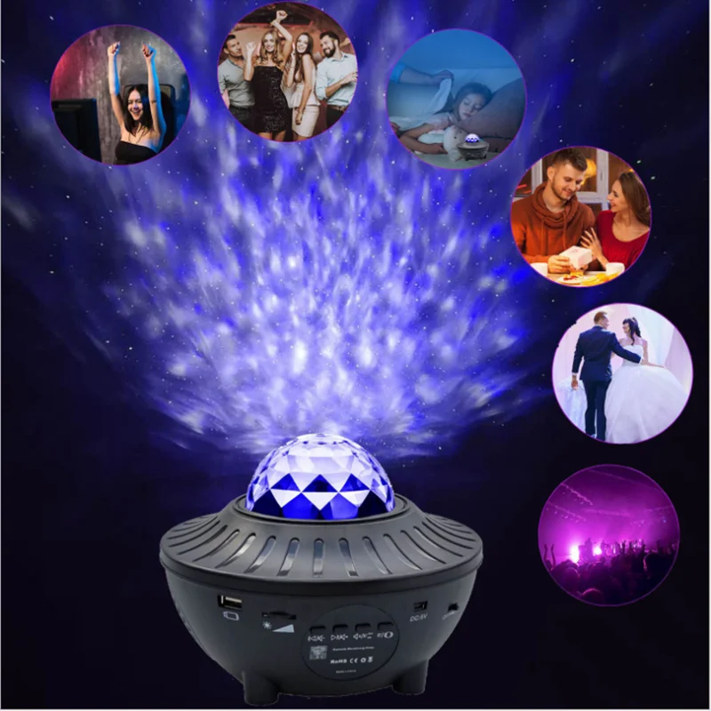 

Star Projector LED Night Light Music Player Remote Star Rotating Night Light Wedding Decoration Party Decoration Birthday Gifts