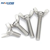 1 5pcs wing bolts butterfly screw 304 stainless steel m3 m4 m5 m6 m8 m10 wing head thumb screws din316