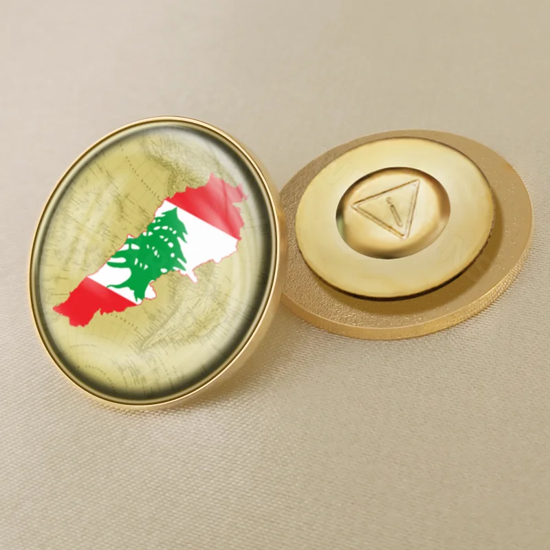 Фото Coat of Arms of Lebanon Lebanese Map Flag National Emblem National Flower Brooch Badges Lapel Pins №4