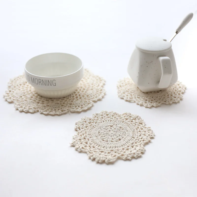 Японский ручной крючок Подставка цветок коврик для обеденного стола коврики