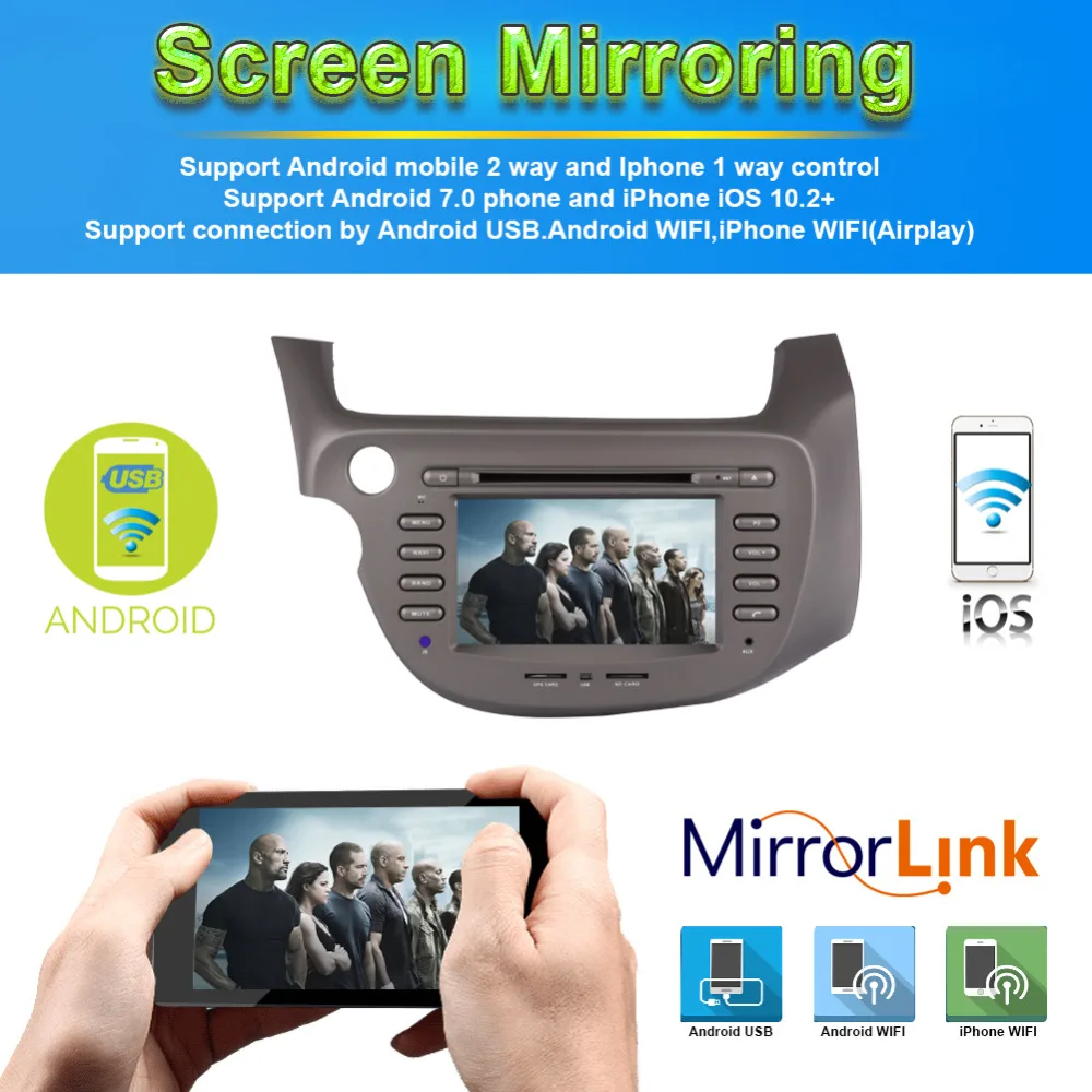 4 ГБ ОЗУ HD Android 9 0 Восьмиядерный автомобильный Автомагнитола стерео для Honda Fit/Jazz