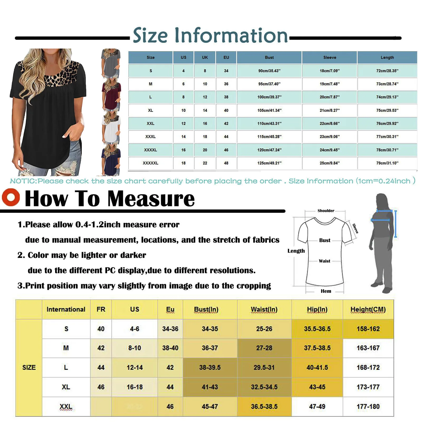 

2021 Summer Women's Leopard T-shirt Tops Patchwork O-neck T-shirt Casual and Comfortable Summer Tops Plus Size S-5XL