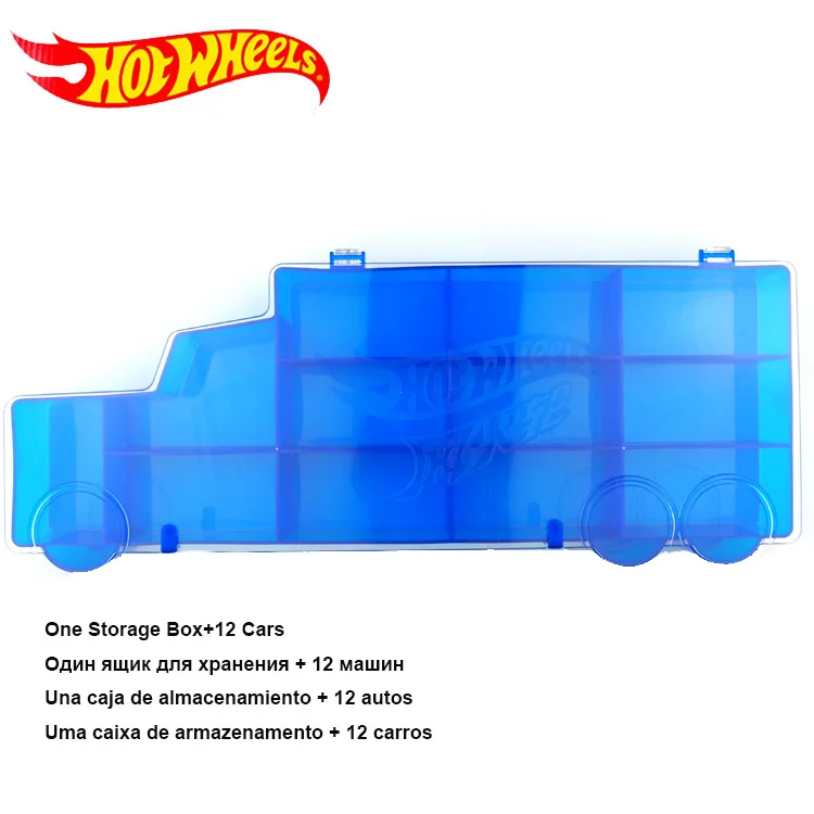 With 12 Cars Hot Wheels модель автомобиля коробка для хранения Вмещает 16 шт. Hotwheels автомобили игрушка парковка портативные двухсторонние складные модели подвижные колеса - Цвет: With 12 Cars