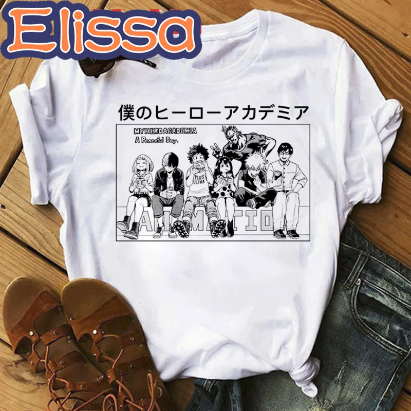 Футболка мужская с рисунком из японского аниме Моя геройская Академия | Женская