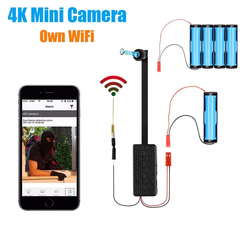 Мини IP-камера 4K Wi-Fi модуль датчика движения DV 1080P P2P видеорегистратор для домашней