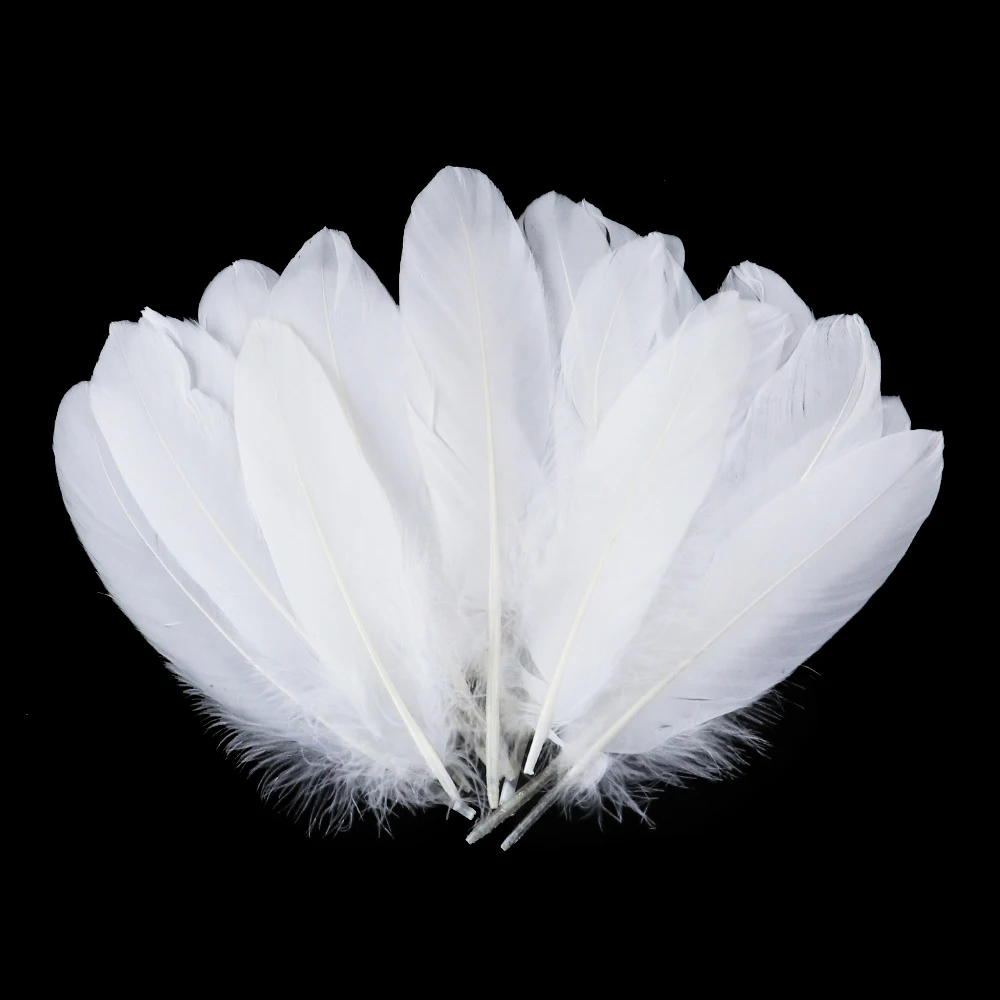Натуральные белые перья для рукоделия изготовления ювелирных изделий головной