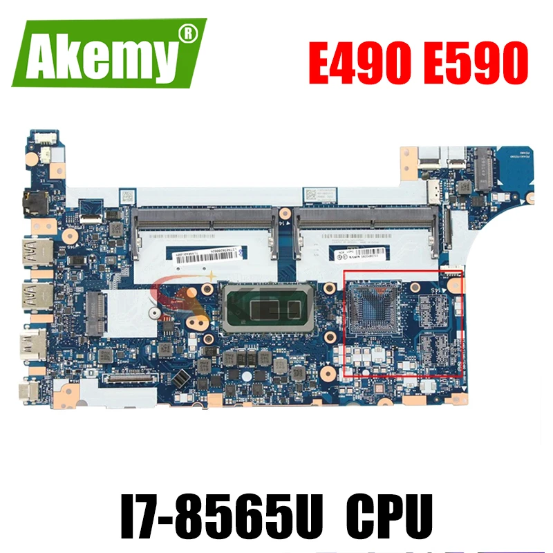 

Akemy For Lenovo Thinkpad E490 E590 Notebook Motherboard NM-B911 CPU i7-8565U DDR4 Tested 100% Working FRU 5B20V80732 5B20V80729