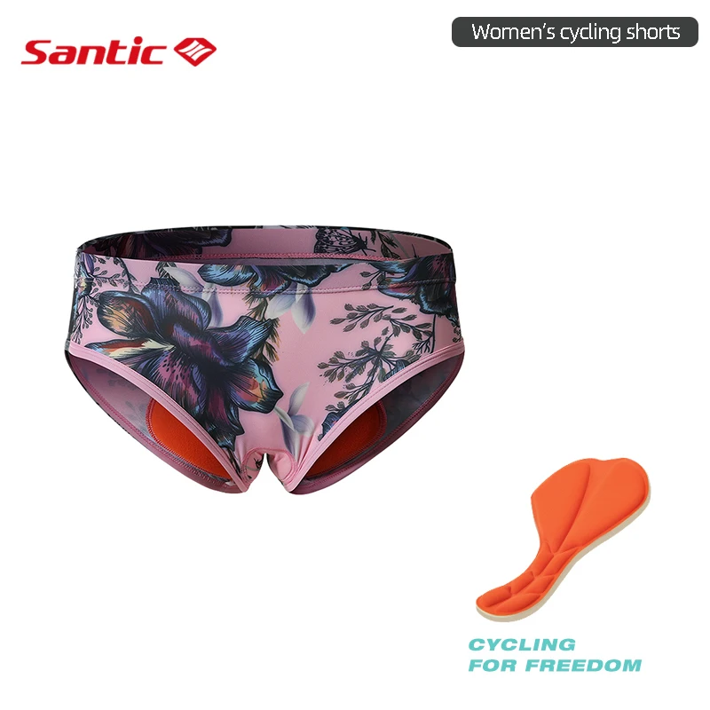 

Santic Women Cycling Shorts Mesh Cycling Underwear Sponge Pad Shockproof Cycling Underpant Bicycle Shorts Bike Underwear