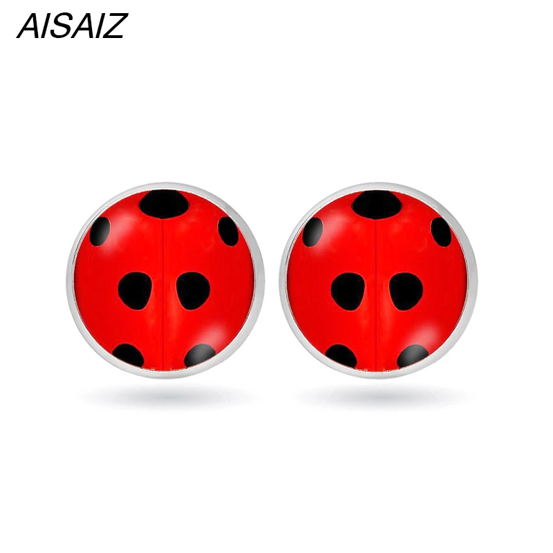 10pair/lot Hot Stud Earrings glass Circle Animal for Girls Cat Anime Jewelry Christmas gift | Украшения и аксессуары