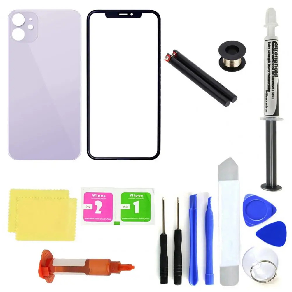 

Professional Front Glass Screen Phone Back Cover Replacement Repair Tools Kit for iPhone 11