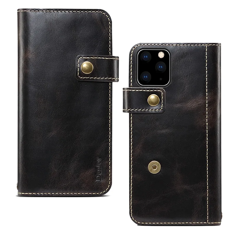 

New for iPhone11pro head cowhide phone case card apple 12 promax leather protecto