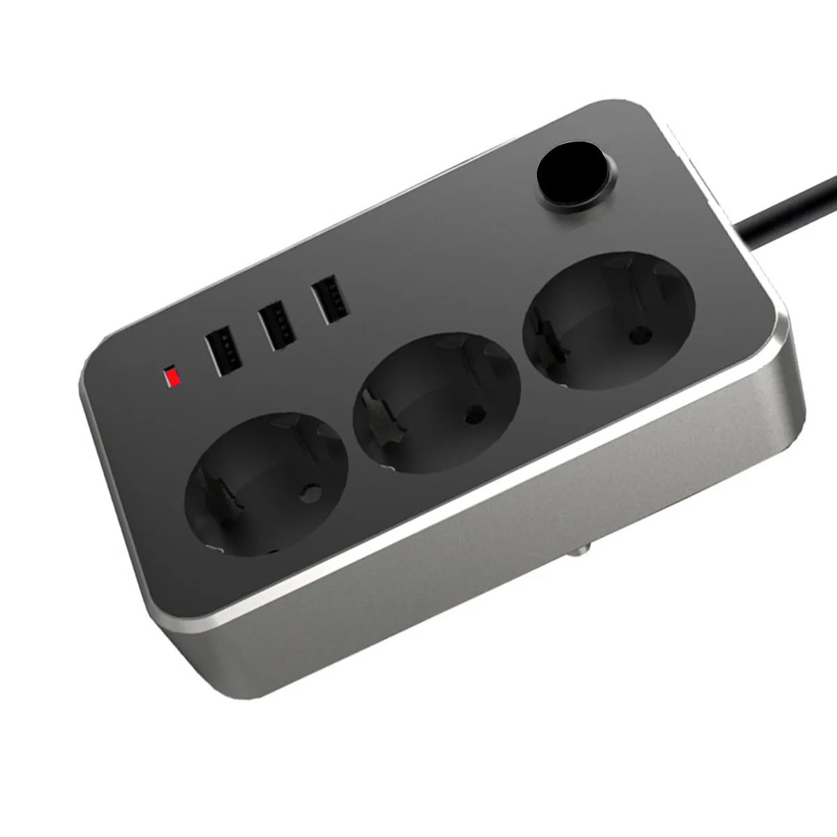 Удлинитель питания SOONHUA на 10 А с 3USB-портами и защитой от перенапряжения 2500 Вт 1 8 м |
