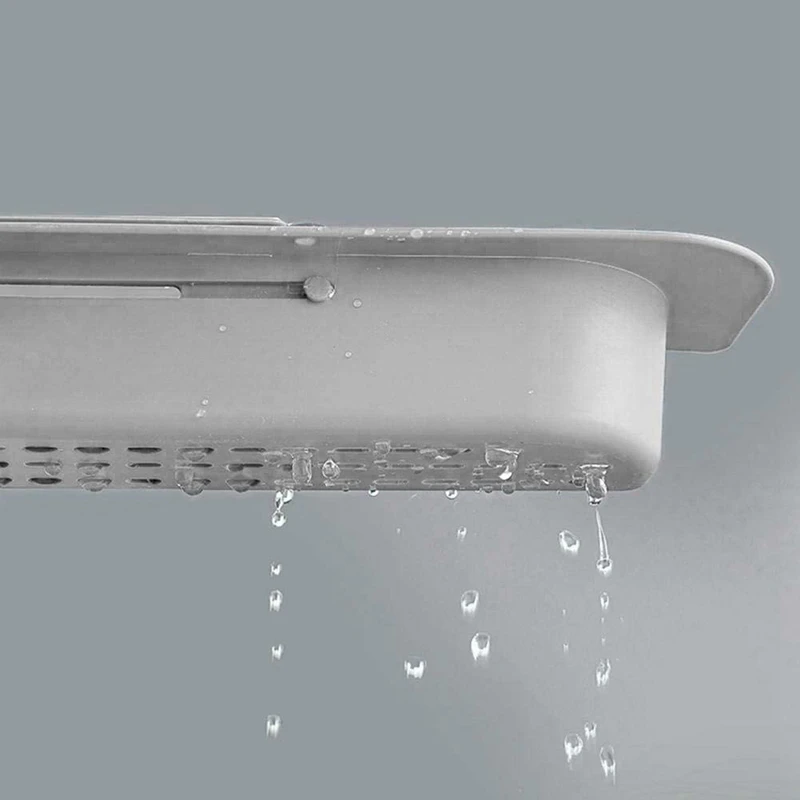 

2Pcs Telescopic Sink Storage Rack,Adjustable Sink Organizer,Expandable Storage Drain Basket for Home Kitchen