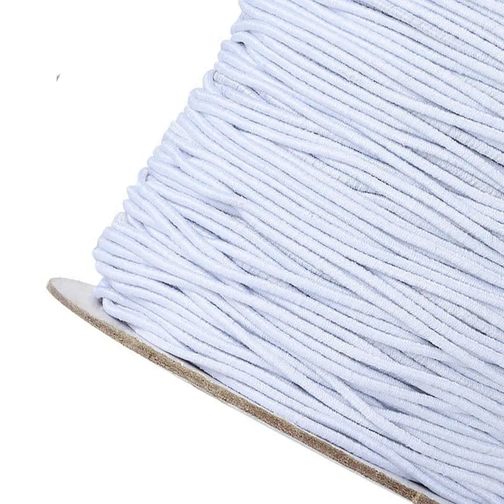 100m/Roll White Round Elastic Cord String Thread DIY Mask Rope Beaded elastic string Ear Clothing Craft Accessories | Дом и сад