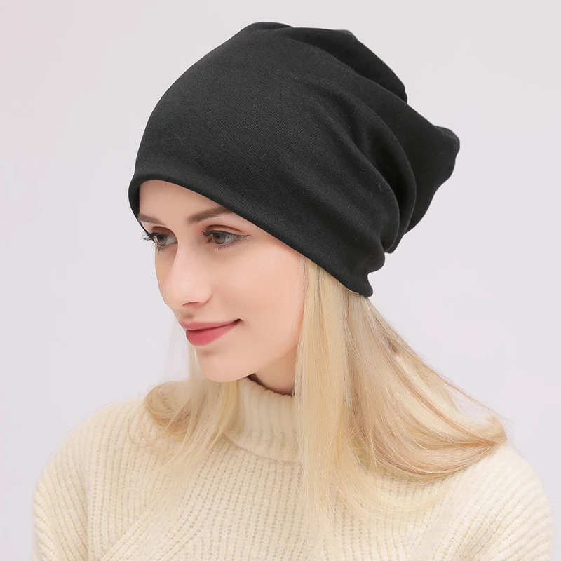 Одноцветная шапка унисекс для мужчин и женщин Skullies Beanies Вязаная хлопковая