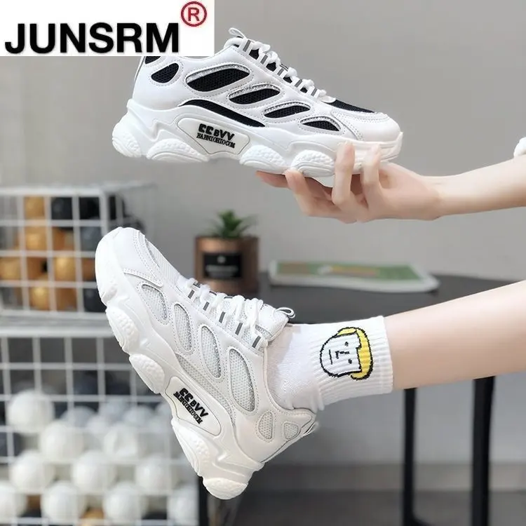 

Casual Shoes Women Chunky Sneakers Fashion Dad Shoes Women Spring Autumn White Black Shoes Chunky Sneaker Vulcanize Shoes