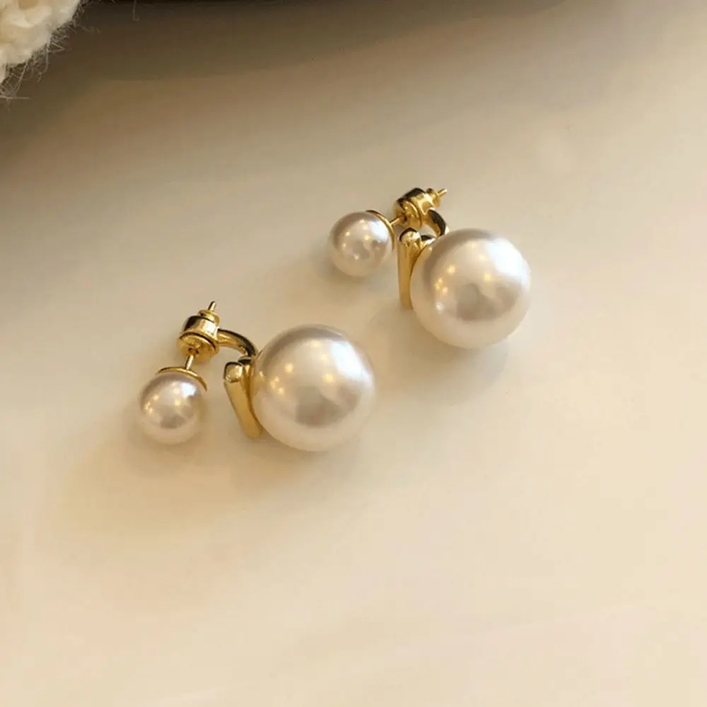 

Sweet Retro Lady Fashion Design Camellia Solid Color Pearl Stud Earrings Korean Earrings 925 Silver Pin Women Jewelry