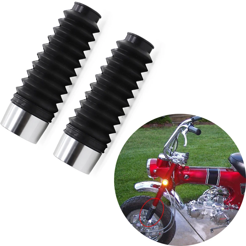 

2x Motorcycle Front Boots shock absorber Cover Protector Guard For HONDA CT70 CT70H Z50 Z50R 1969'-1971' Front Fork Boots