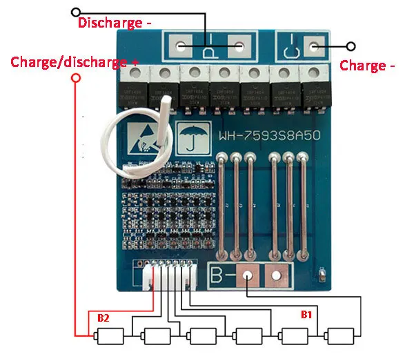 6S 50A 22 2 V li ion BMS PCM Защита аккумулятора большая плата тока bms pcm для литиевого LicoO2