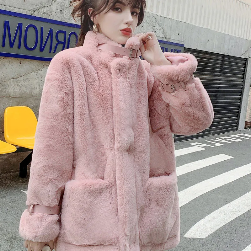 Женская зимняя куртка Wenfly из искусственного меха с меховым принтом леопардовым