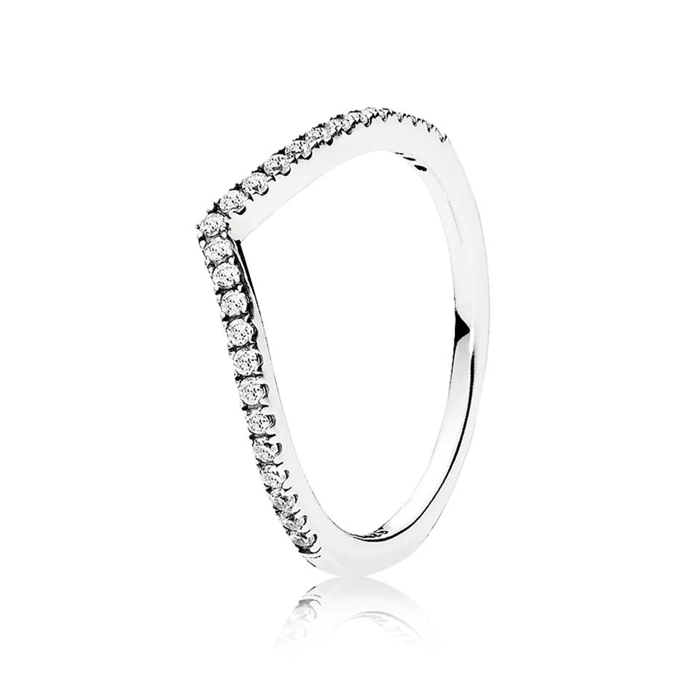 Подлинное 925 пробы Серебряное Оригинальное мерцающее бисерное Сияющее Кольцо