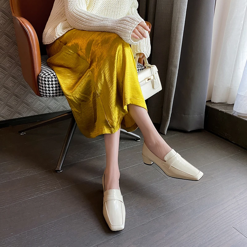 

MORAZORA 2021 New Arrival Fashion Women Pumps Genuine Leather High Heels Shoes Spring Summer Slip-On Office Dress Shoes