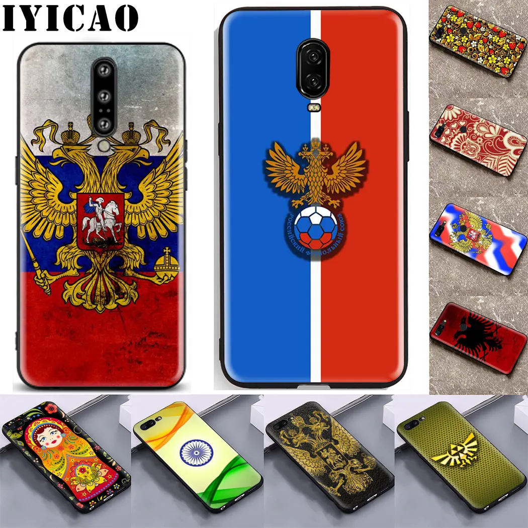 Мягкий чехол для телефона с изображением флага русского медведя Орла One Plus 5 6 7 5T 6T