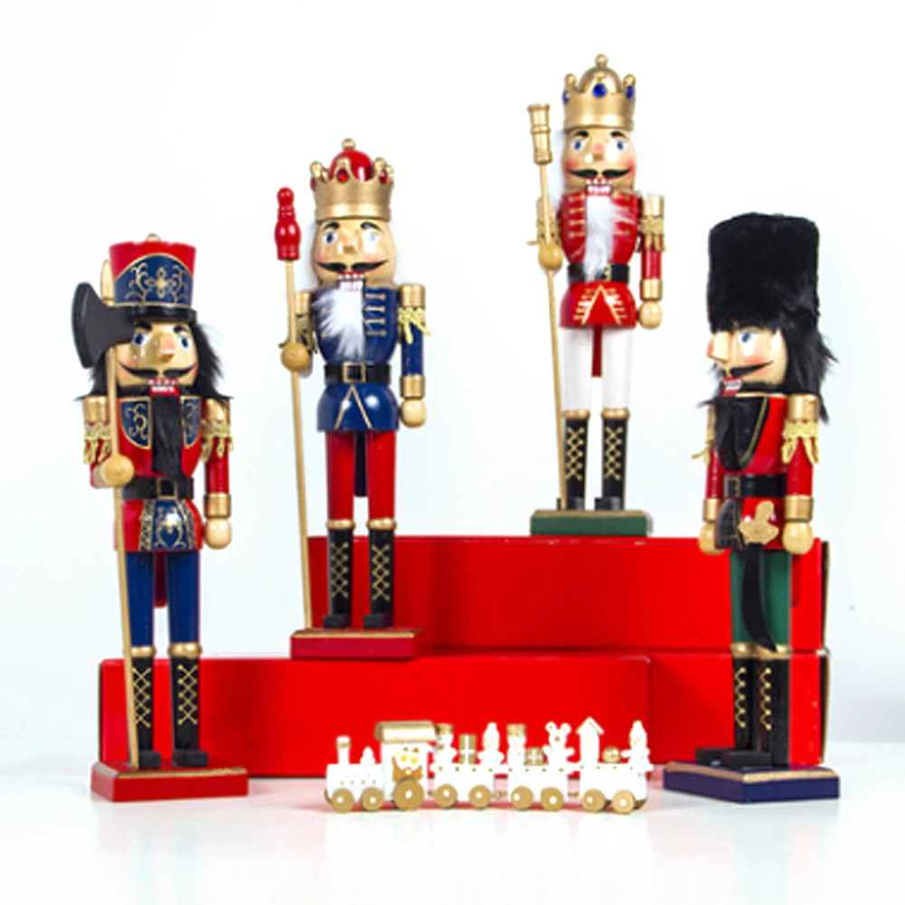 36 см винтажная кукольная деревянная кукла-Щелкунчик ручной работы вечерние