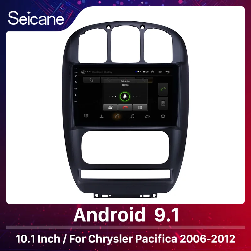 Автомобильный GPS радиоприемник Seicane Android 9 1 10 дюйма для Chrysler Pacifica 2006 2012 с HD