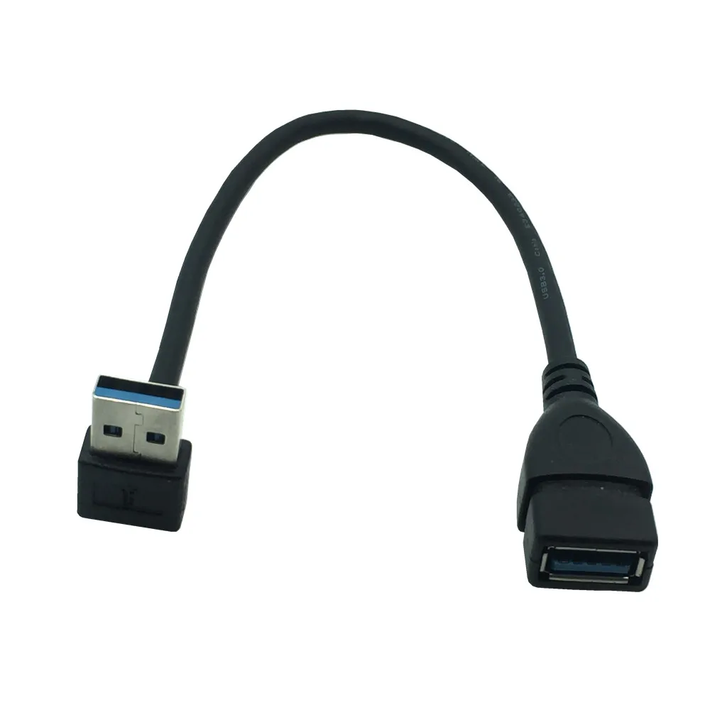 Кабель-удлинитель USB 3 0 штекер-гнездо под прямым углом 90 градусов USB-адаптер