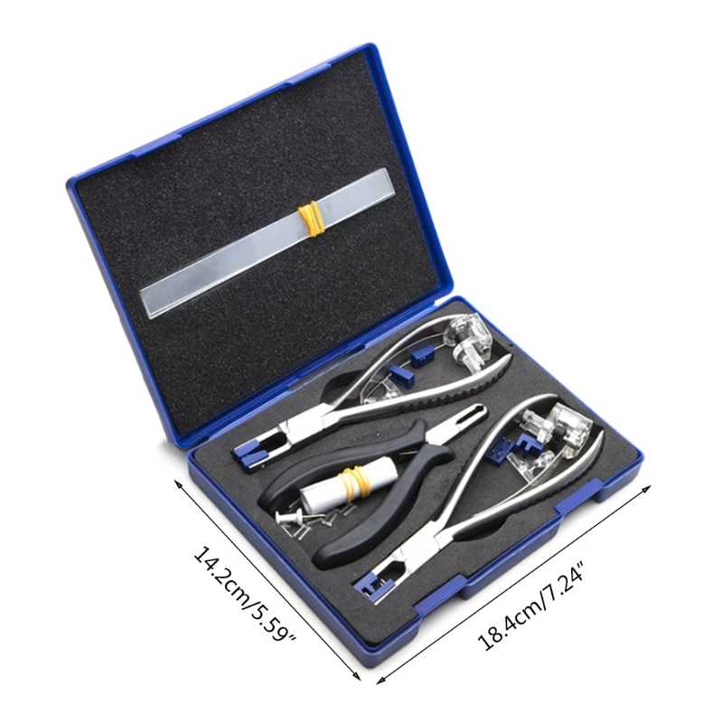 

Professional Eyeglasses Plier Set with Storage Box Rimless Disassembly Glasses Frames Optical Tools Repair Kit