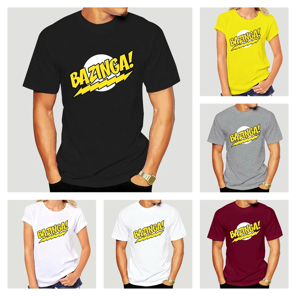 В тематикой сериала Теория Большого Взрыва Шелдон Купер Цитата Bazinga футболка ЕС