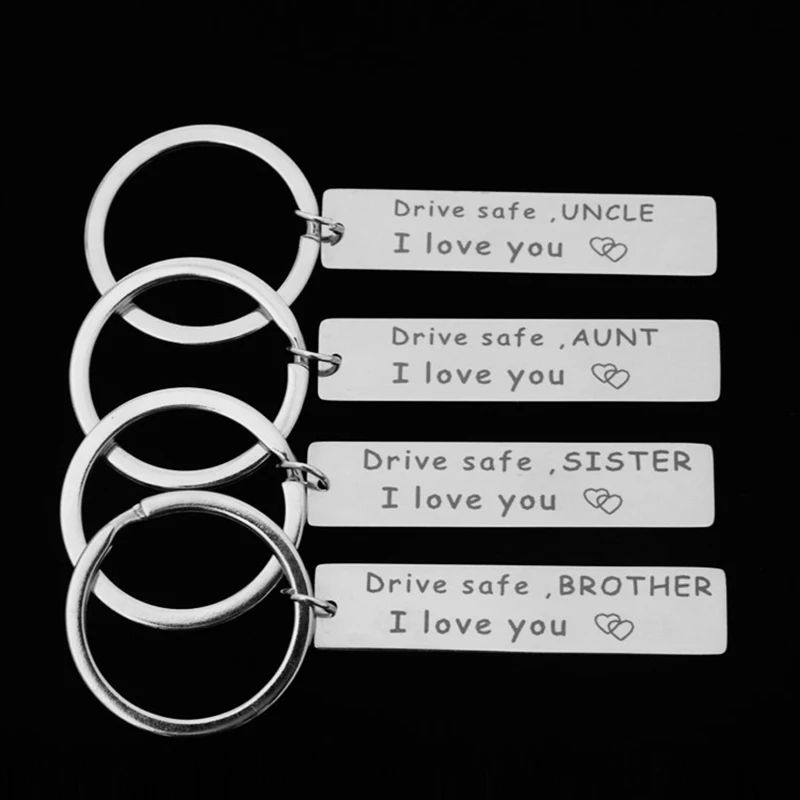 FIMAODZ безопасность вождения футболки для папы мамы брелок I Love You