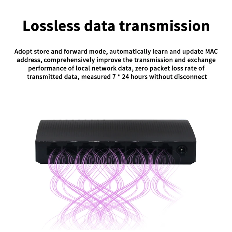 GLVISION GLSG108 Ethernet коммутатор 8-портовый s гигабитный Порт настольный 10/100/1000 Мбит/с RJ45