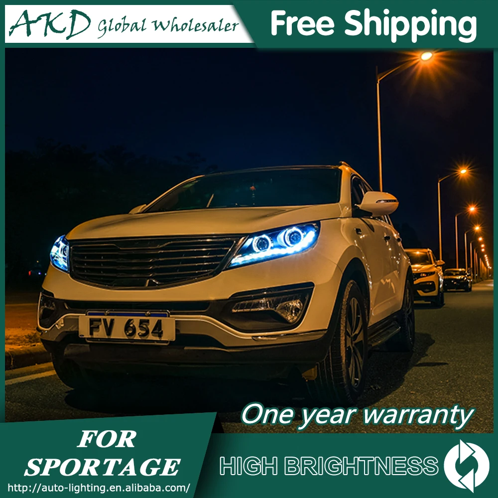Автомобильный Стайлинг для Kia Sportage R 2011 2014 светодиодный фонарь ДХО Биксеноновая